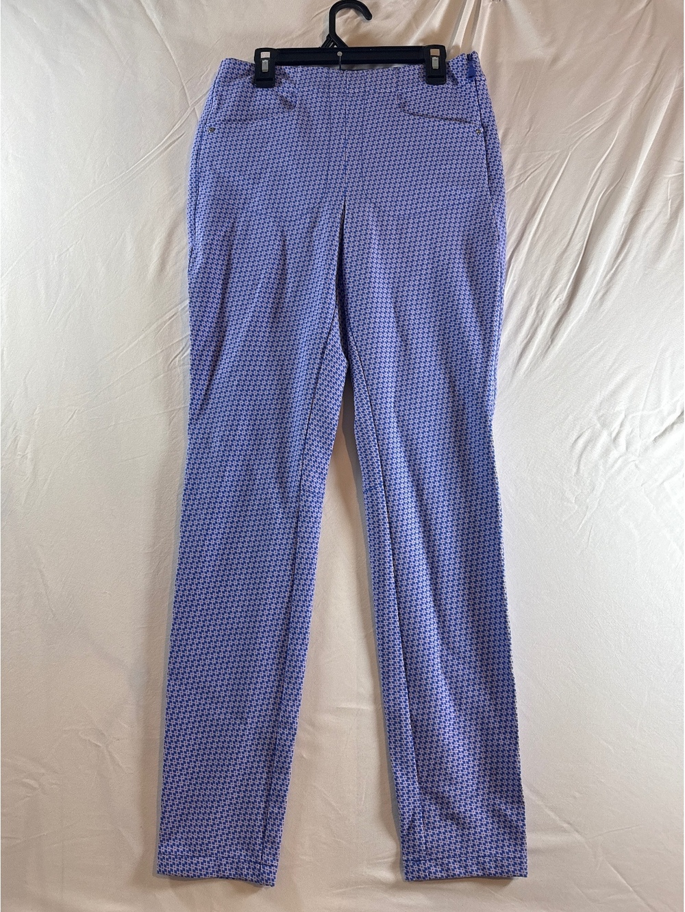 RLX Ralph Lauren Women's Blue Patterned Slim Fit Pants Size 2P